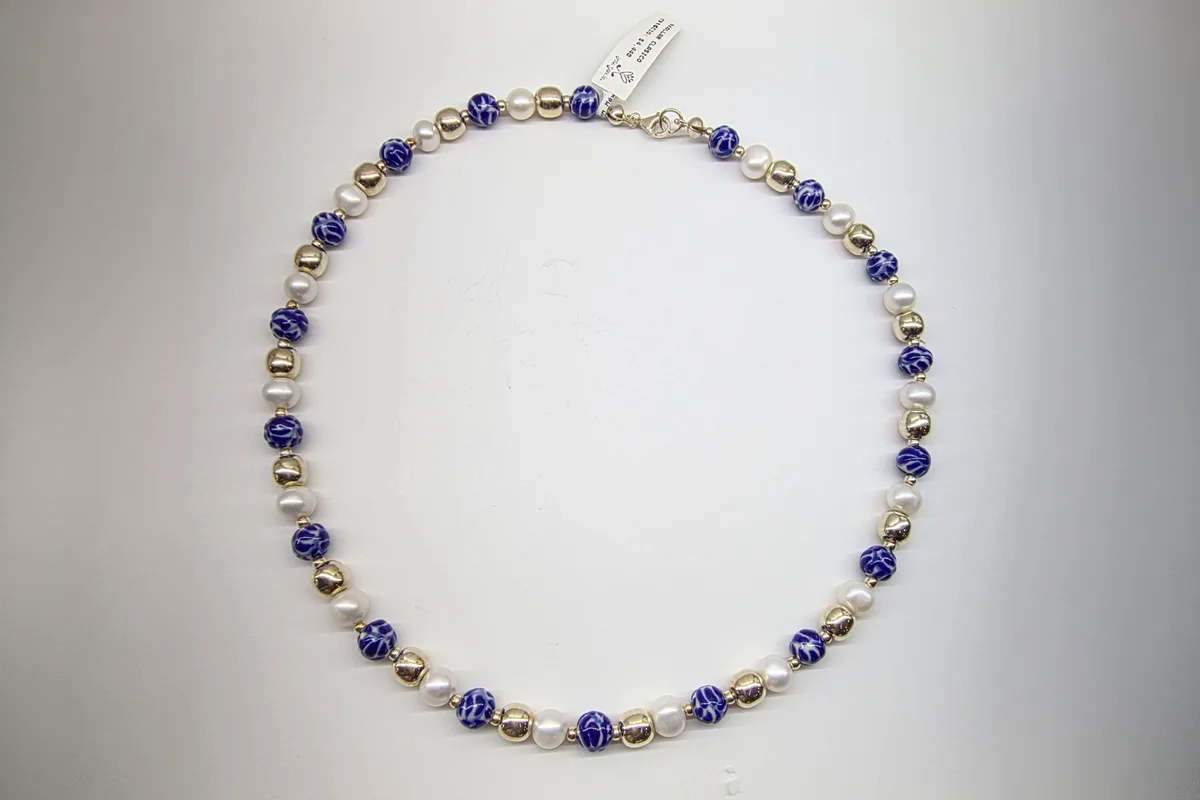 Collar Clásico en Plata .925 y Talavera Poblana