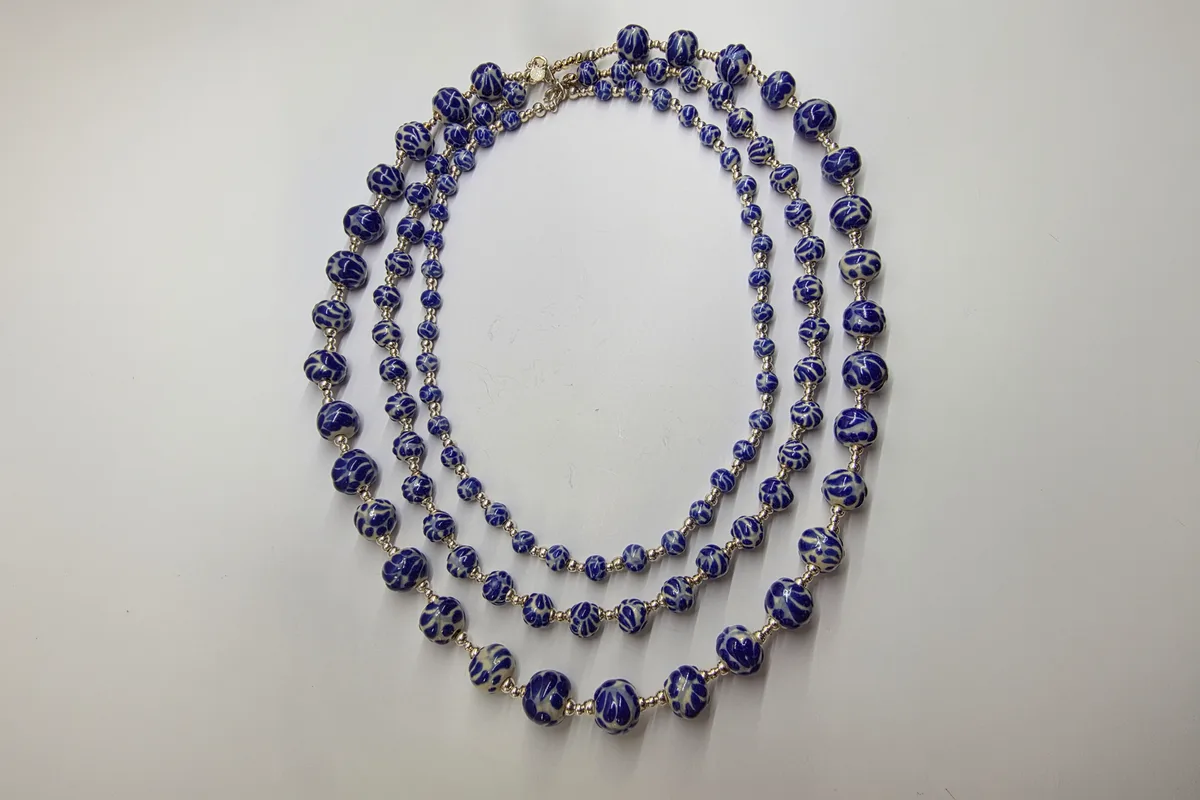 Collar Bola Talavera (Mini / Mod. 2 / Mod. 3) en Plata .925 y Talavera Poblana