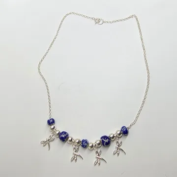 Collar Libélula Mini en Plata .925 y Talavera Poblana
