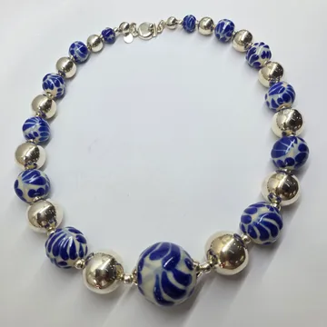 Collar Talavera en Disminución en Plata .925 y Talavera Poblana